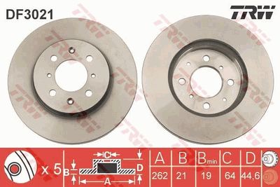 Dischi freno anteriore Rover 400 hatchback/Honda civic 1996 2001
