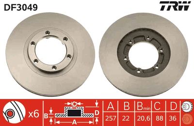 Dischi freno anteriore Isuzu trooper/Opel frontera a 1988 1991