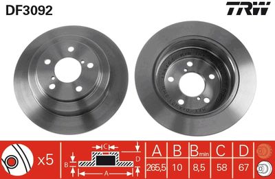 Dischi freno posteriore Subaru impreza estate 1995 1996