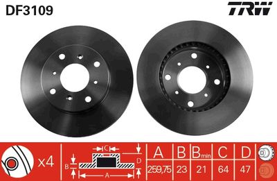 Dischi freno anteriore Honda accord VII 1998 2002
