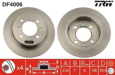 Dischi freno posteriore almera I hatchback 1995 2000