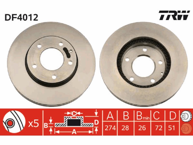 Dischi freno anteriore Mazda xedos 9 2000 2002