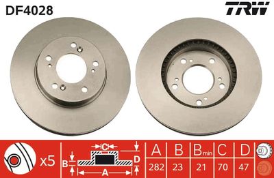 Dischi freno anteriore Honda cr-v I 1995 1999