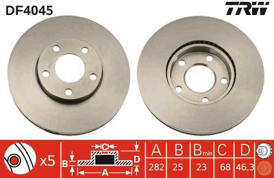 Dischi freno anteriore Volkswagen Passat estate 1997 2000
