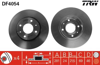Dischi freno anteriore Volvo V40 estate/S40 con ABS 2001 2003