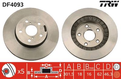 Dischi freno anteriore Toyota rav 4 I 1997 1999