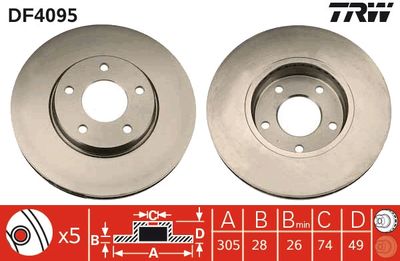 Dischi freno anteriore Jaguar xk 8 convertible 1996 1999