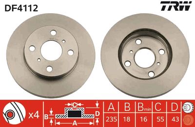 Dischi freno anteriore Toyota Yaris 99>> 2002 2005