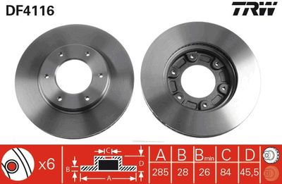 Dischi freno vcl anteriore Toyota hiace IV bus 1995 1998