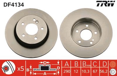 Dischi freno posteriore Mercedes e-class estate 1999 2003