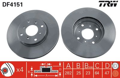 Dischi freno anteriore Honda accord VII hatchback 1999 2002