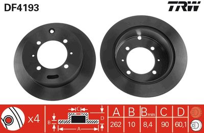 Dischi freno posteriore Mitsubishi galant VI estate 1996 2003