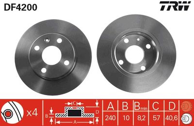 Dischi freno posteriore Opel Corsa c 2005 2006