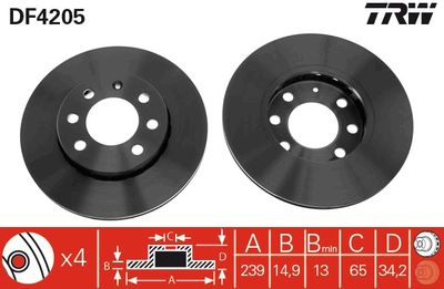 Dischi freno anteriore Volkswagen lupo/A2 1999 2005
