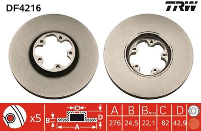 Dischi freno vcl anteriore Ford Transit box 2000 2006