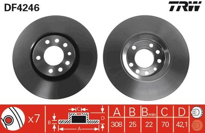 Dischi freno anteriore Opel astrag/h-zafira-saab 9-5 2006 ->