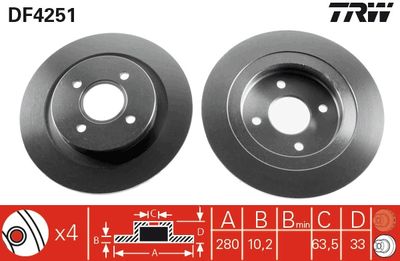 Dischi freno posteriore Ford Focus estate 2002 2004