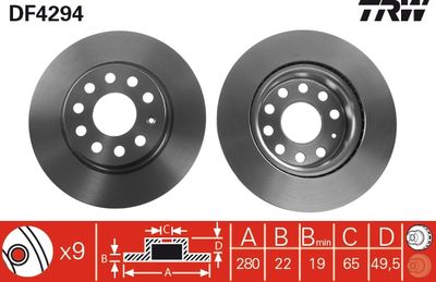 Dischi freno anteriore Volkswagen Golf IV/V-A3-ALTEA-OCTAVI 2003 ->