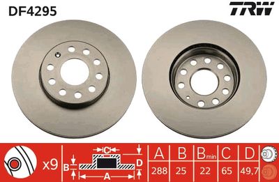 Dischi freno anteriore Volkswagen Golf V -Touran/A3-OCTAVIA 2005 ->