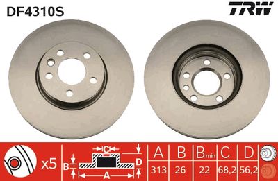 Dischi freno vcl anteriore Volkswagen Sharan/alhambra/transport 2000 ->