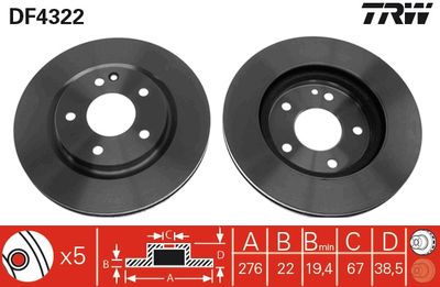 Dischi freno anteriore Mercedes a-class 1998 2001