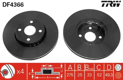 Dischi freno anteriore Toyota matrix 2001 2004