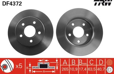 Dischi freno posteriore Ford Focus II 2004 ->