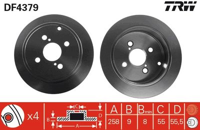 Dischi freno posteriore Toyota corolla hatchback 2000 2002