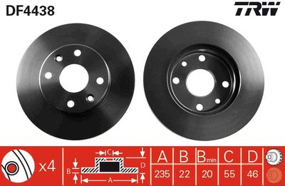 Dischi freno anteriore Kia rio estate 2000 2005