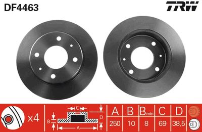 Dischi freno posteriore Mitsubishi colt VI 2004 2006