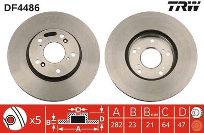 Dischi freno anteriore Honda edix mpv 2004 2006
