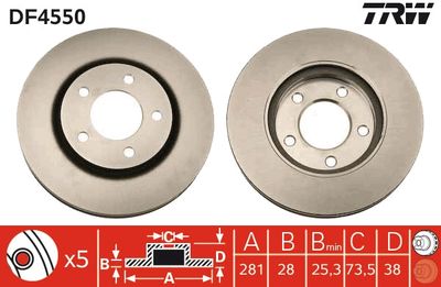 Dischi freno anteriore Dodge caravan III 2001 2007