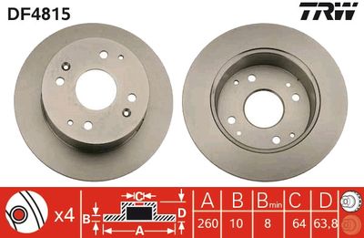 Dischi freno posteriore Honda accord VII 1998 2002