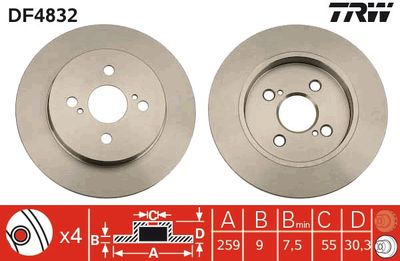 Dischi freno posteriore Toyota Yaris 2006 ->