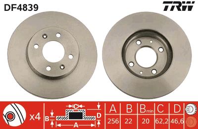 Dischi freno anteriore Hyundai accent 2005 ->