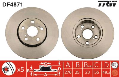 Dischi freno anteriore Toyota avensis estate/wagon 07/00 02/03