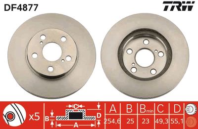 Dischi freno anteriore Toyota carina e 02.1992 09.1997