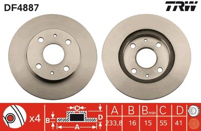 Dischi freno anteriore Daihatsu cuore-move-sirion 02.2003 12.2007