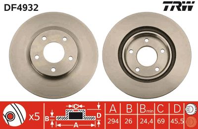 Dischi freno anteriore Jeep (Chrysler) patriot 02/07> ->