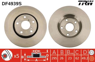 Dischi freno anteriore Toyota corolla 11/06> ->