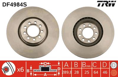 Dischi freno vcl anteriore Iveco daily 65C18 06/06- 08/09