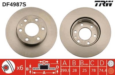 Dischi freno vcl anteriore Iveco daily 55S18W 06/06> ->