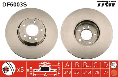 Dischi freno anteriore BMW 535D 08.2004 02.2007