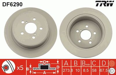 Dischi freno posteriore Subaru legacy 06/03-12/09