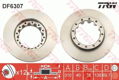 Dischi freno posteriore Mitsubishi Mitsubishi canter