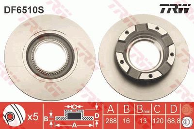 Dischi freno vcl posteriore Ford (europe) Transit custom 250 09/12>