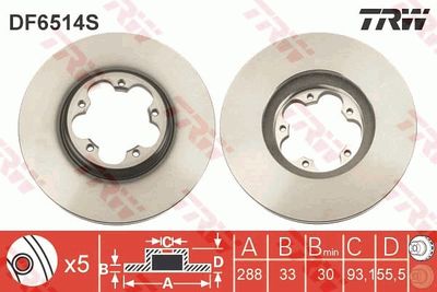 Dischi freno vcl anteriore Ford (europe) Transit custom 250 09/12>