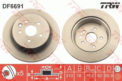 Dischi freno posteriore Lexus gs 250 03/12>