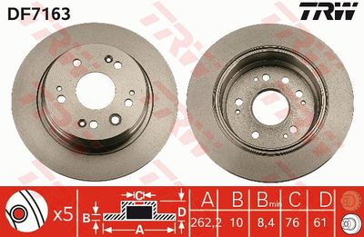 Dischi freno posteriore Honda fr-v 2007 ->