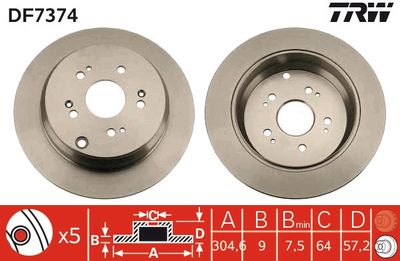 Dischi freno posteriore Honda cr-v II 2005 2006
